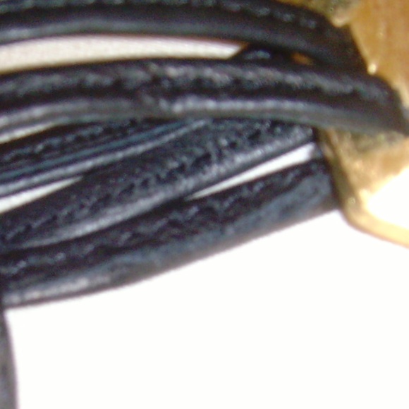 MONIES Leather and Multi-Colored Lucite Stone Statement Necklace - Picture 16 of 16